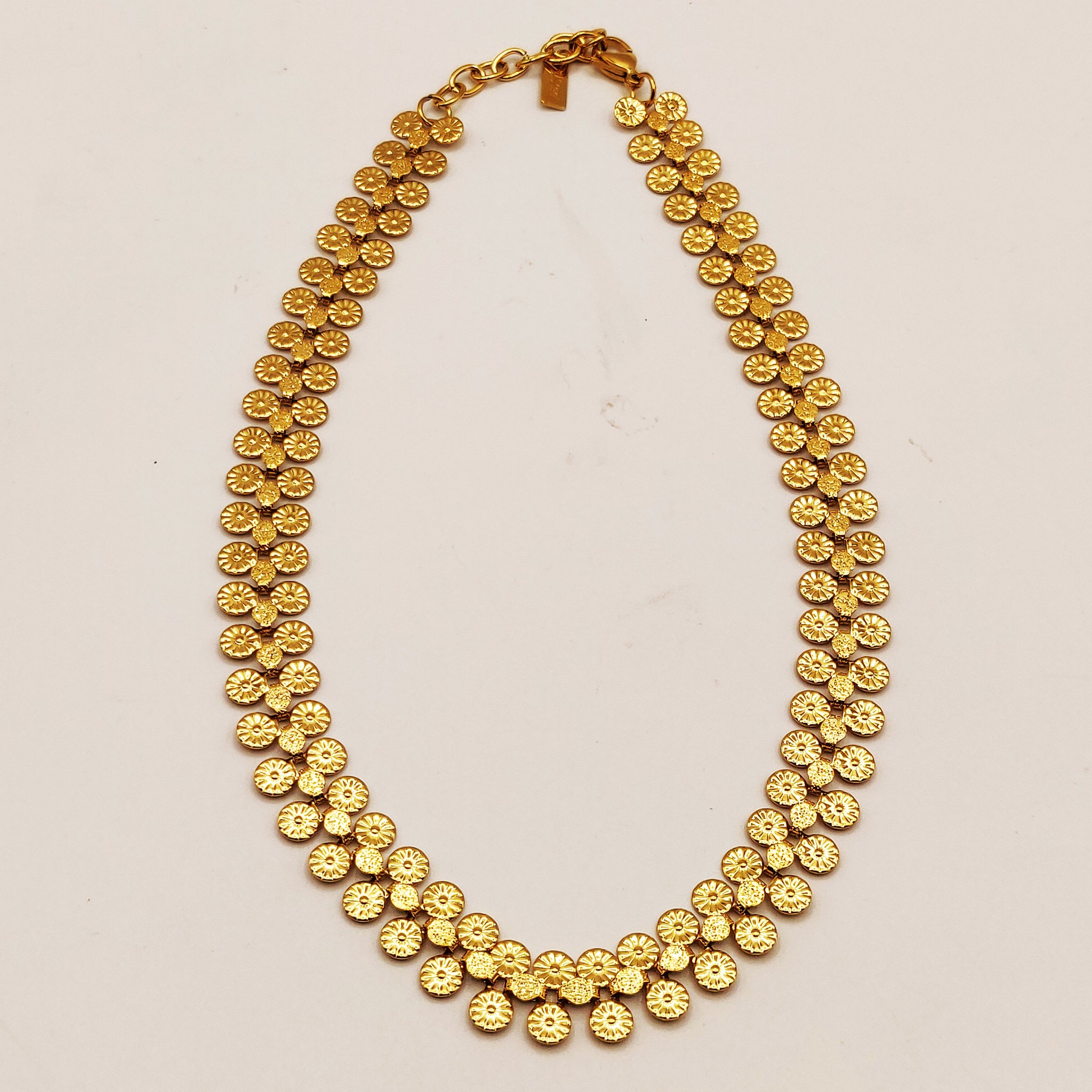 Collier Double Lignes Multi Fleurs Luxe