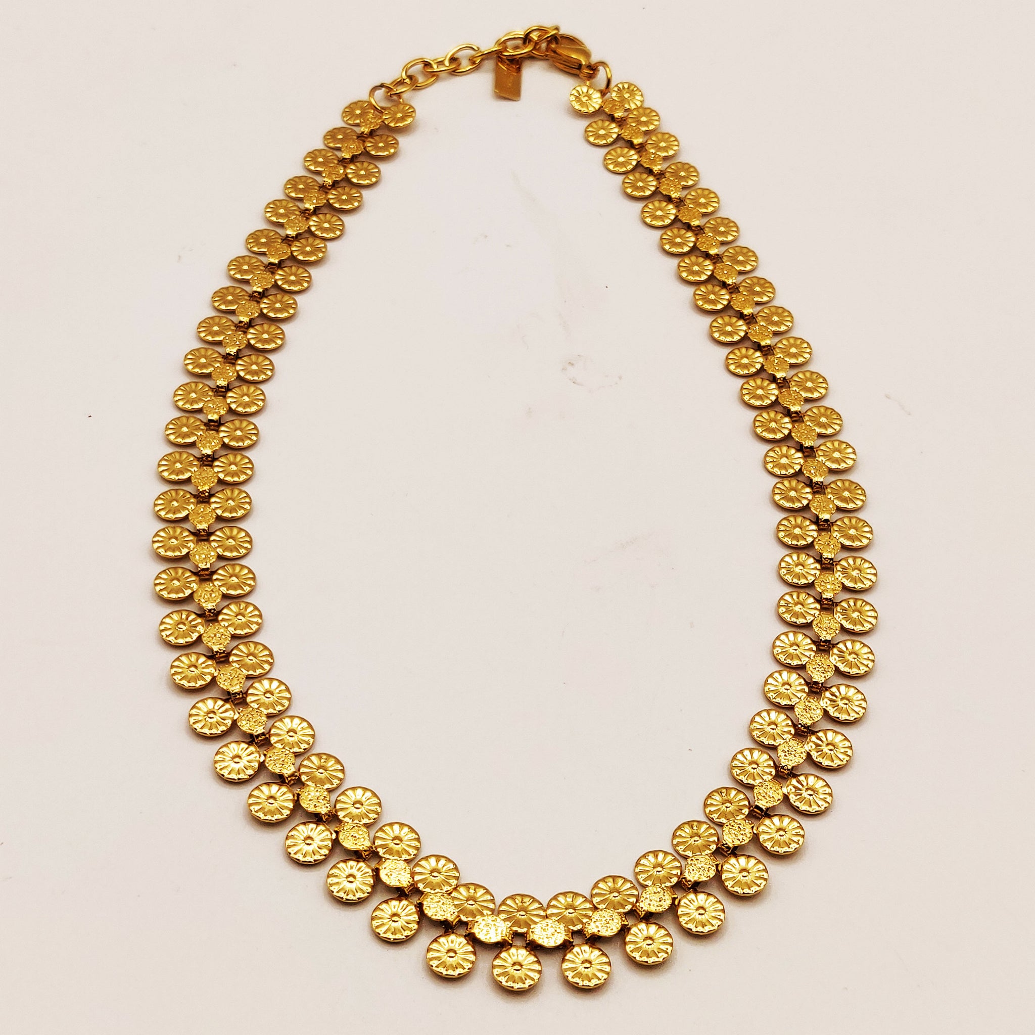 Collier Double Lignes Multi Fleurs Luxe