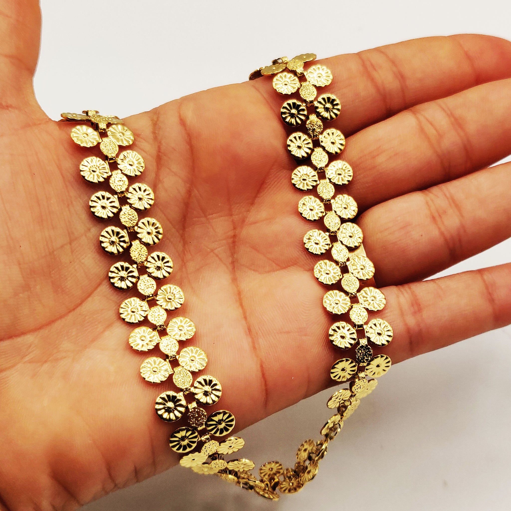 Collier Double Lignes Multi Fleurs Luxe