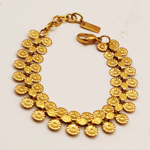Bracelet Double Lignes Multi Fleurs Luxe