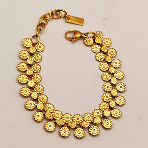 Bracelet Double Lignes Multi Fleurs Luxe