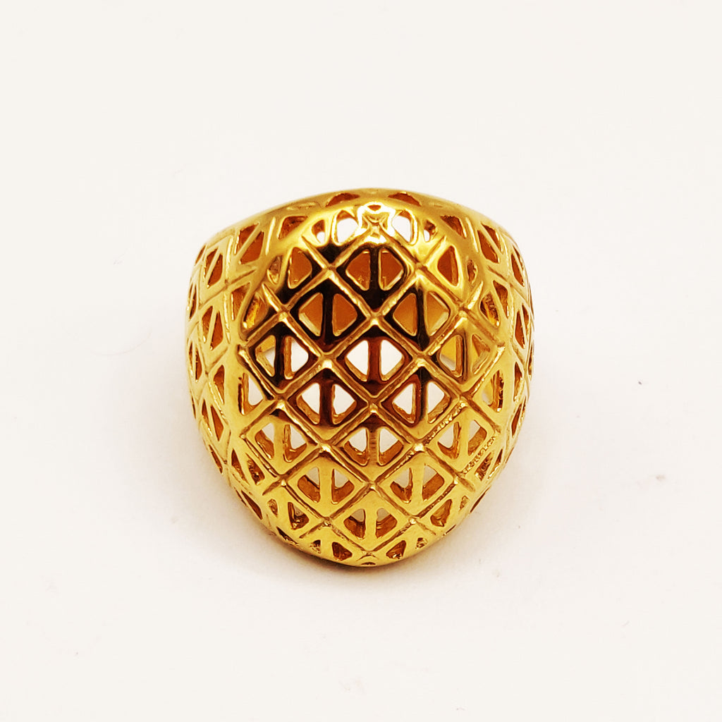 Bague Motifs Losanges Orientaux Luxe