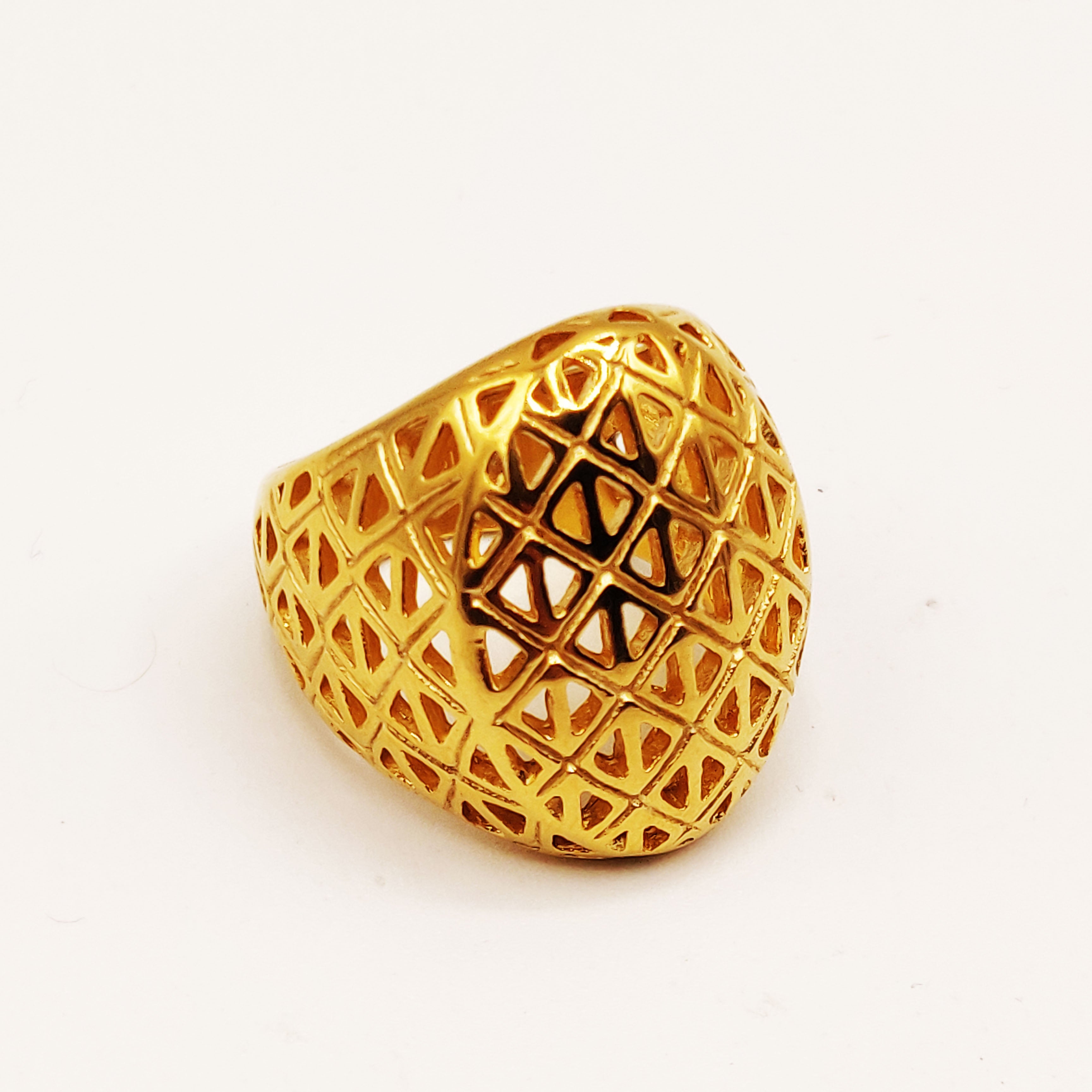 Bague Motifs Losanges Orientaux Luxe