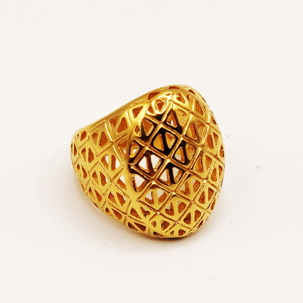 Bague Motifs Losanges Orientaux Luxe