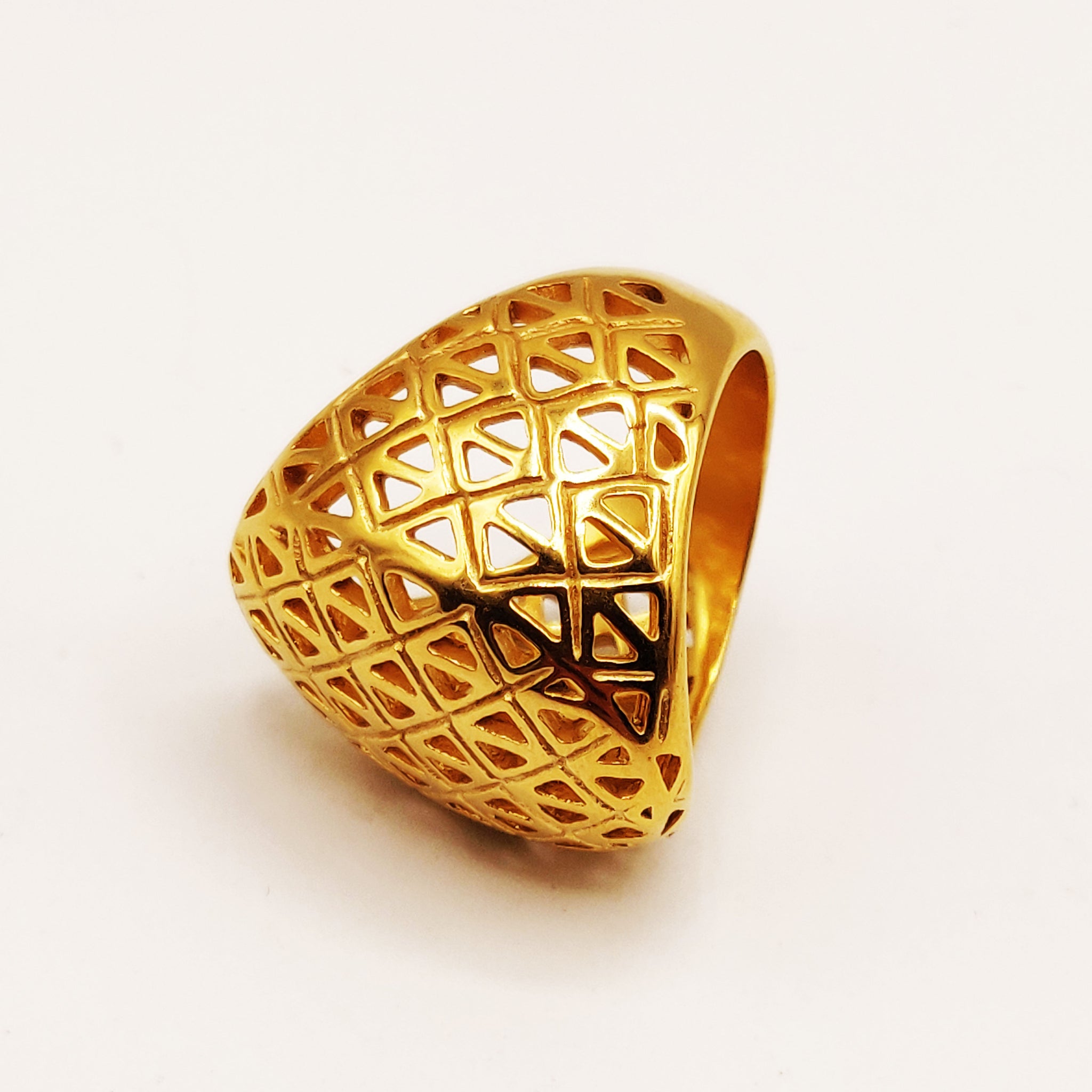 Bague Motifs Losanges Orientaux Luxe