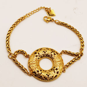 Bracelet Torsade Cercle Motifs Trèfles Orientaux Luxe