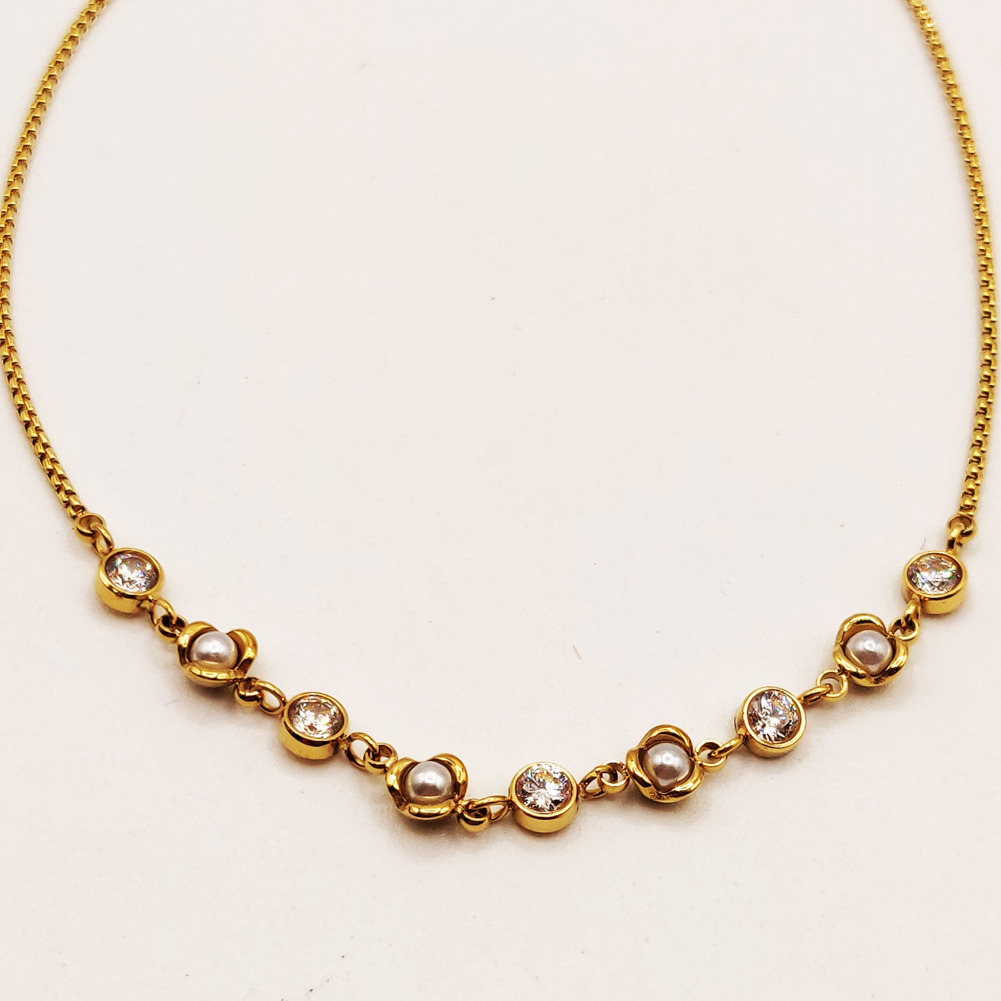 Chaîne de Cheville Perles d'imitation Fleurs et Cristaux