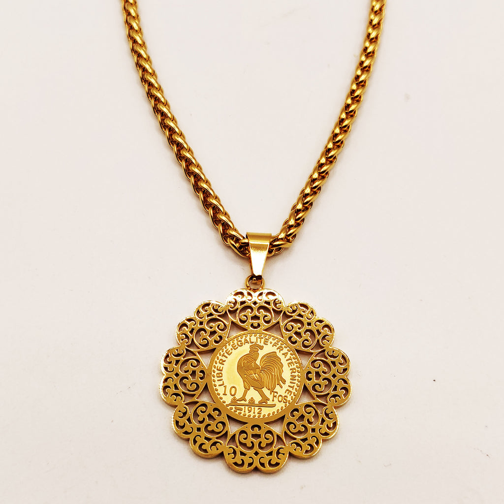 Collier Torsade Louise Coq Tour Coeurs Orientaux Luxe