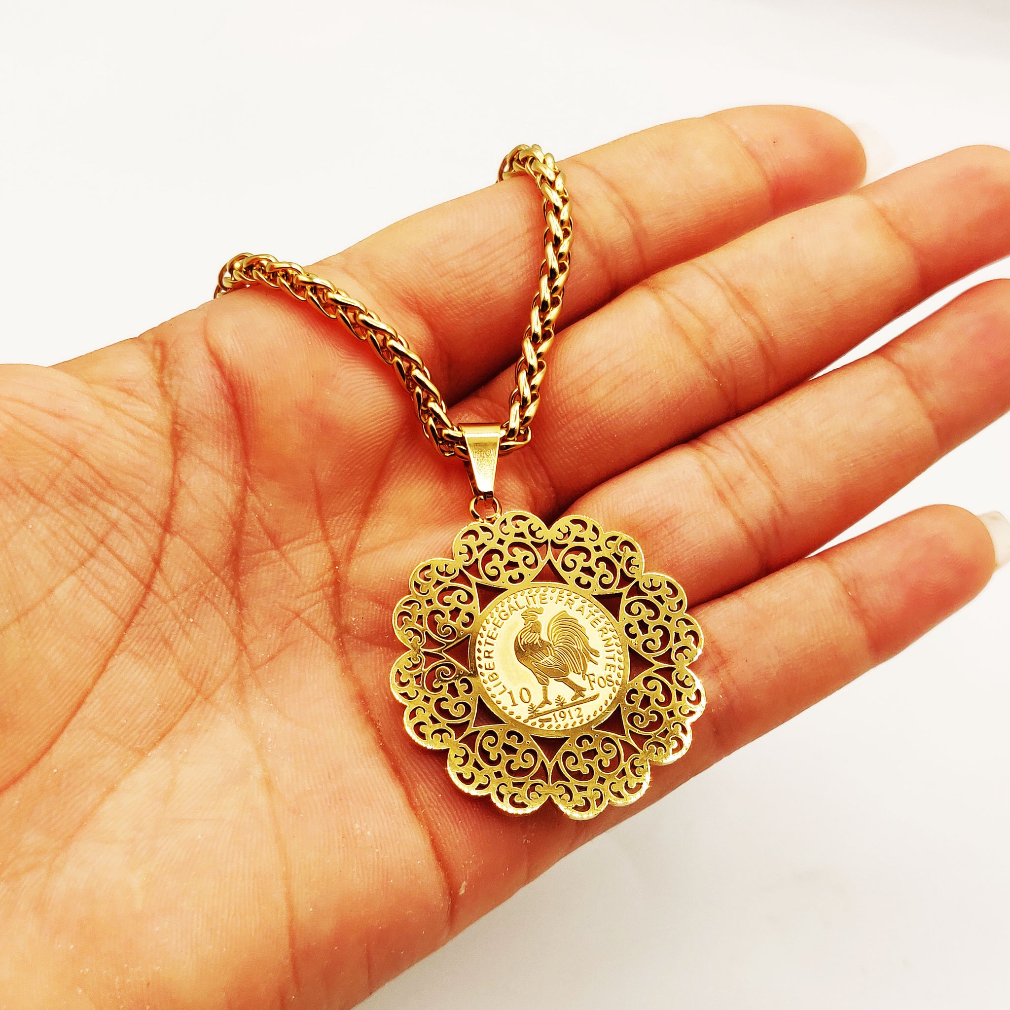 Collier Torsade Louise Coq Tour Coeurs Orientaux Luxe