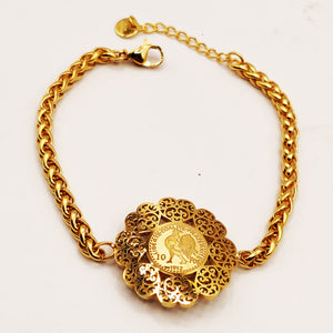 Bracelet Torsade Louise Coq Tour Coeurs Orientaux Luxe