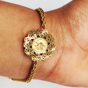 Bracelet Torsade Louise Coq Tour Coeurs Orientaux Luxe