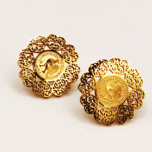 Boucles d'oreilles Torsade Louise Coq Tour Coeurs Orientaux Luxe