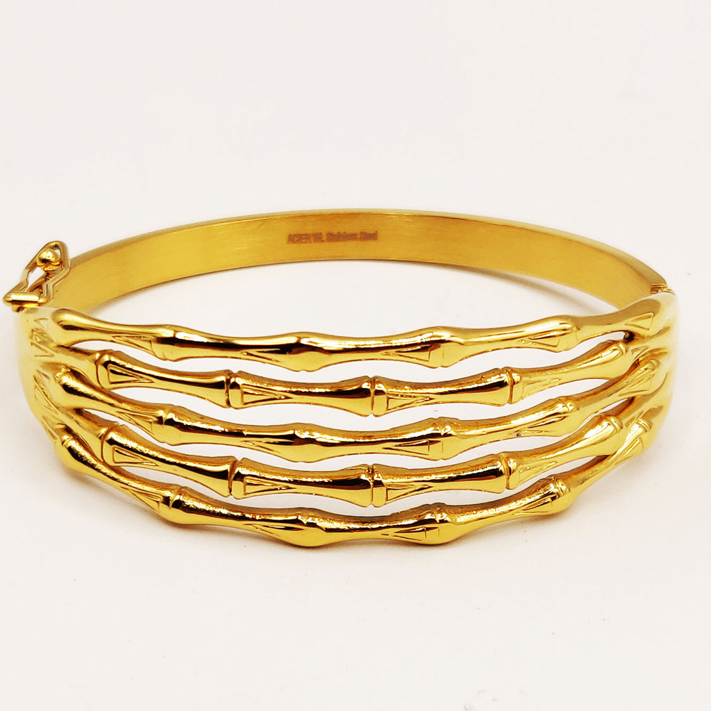 Bracelet Rigide 5 Lignes Os Luxe