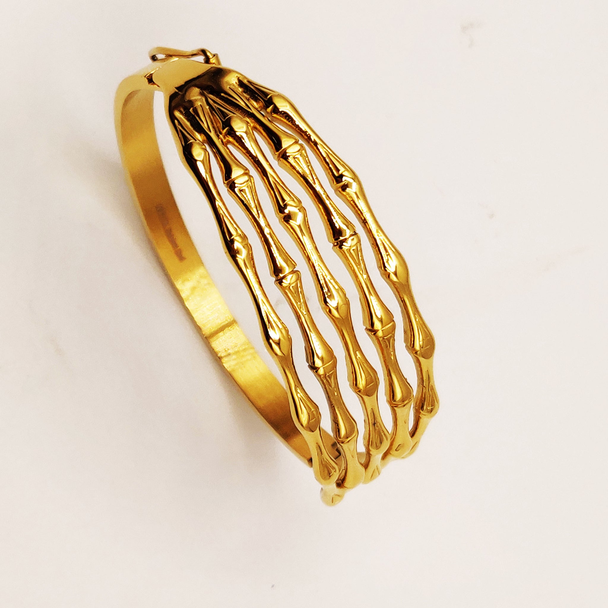 Bracelet Rigide 5 Lignes Os Luxe