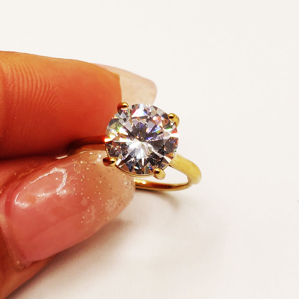 Bague Fiançailles Gros Cristal