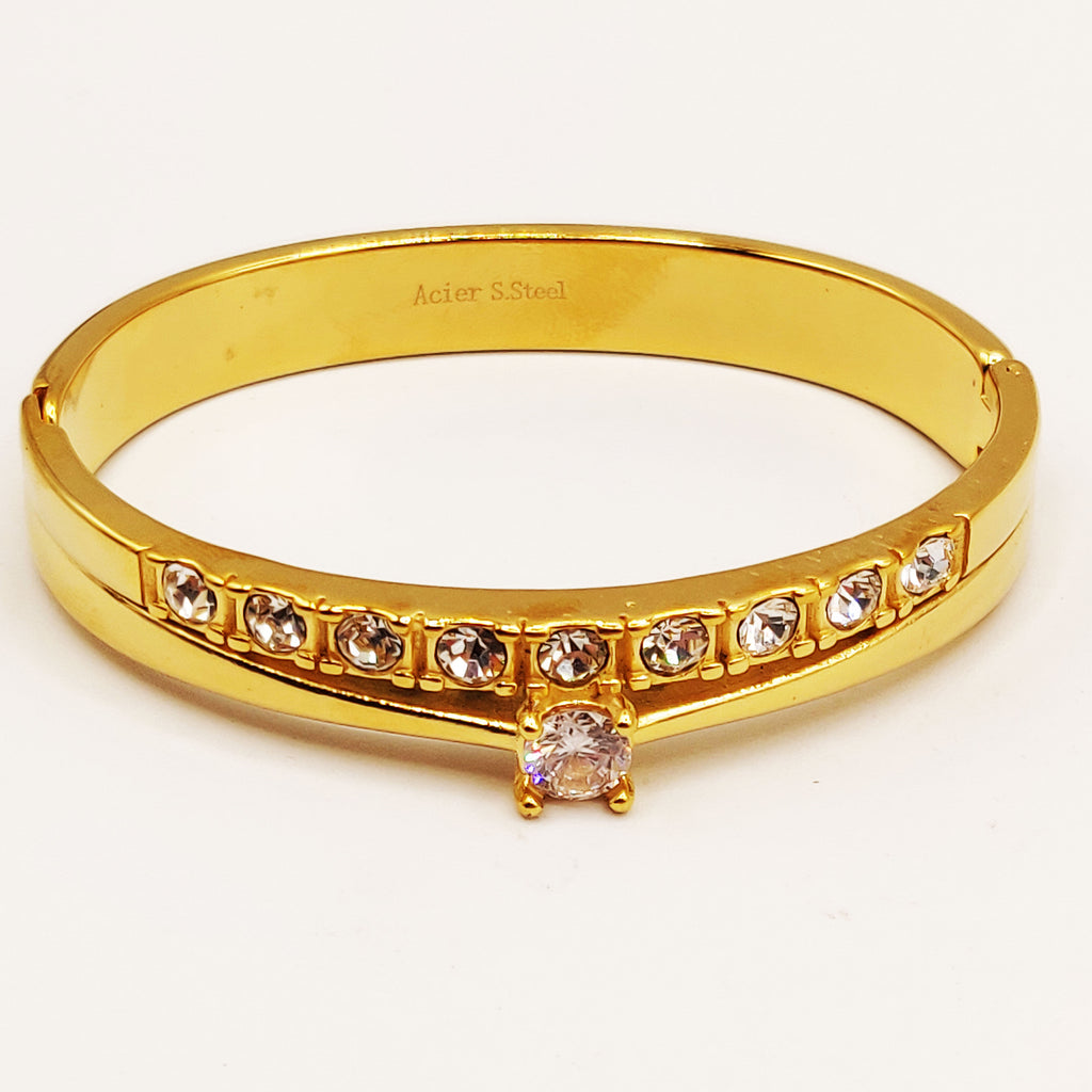 Bracelet Rigide Mariage Cristal Rond et Cristaux