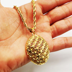 Collier Torsade Pendentif Ovale Oriental Premium Luxe