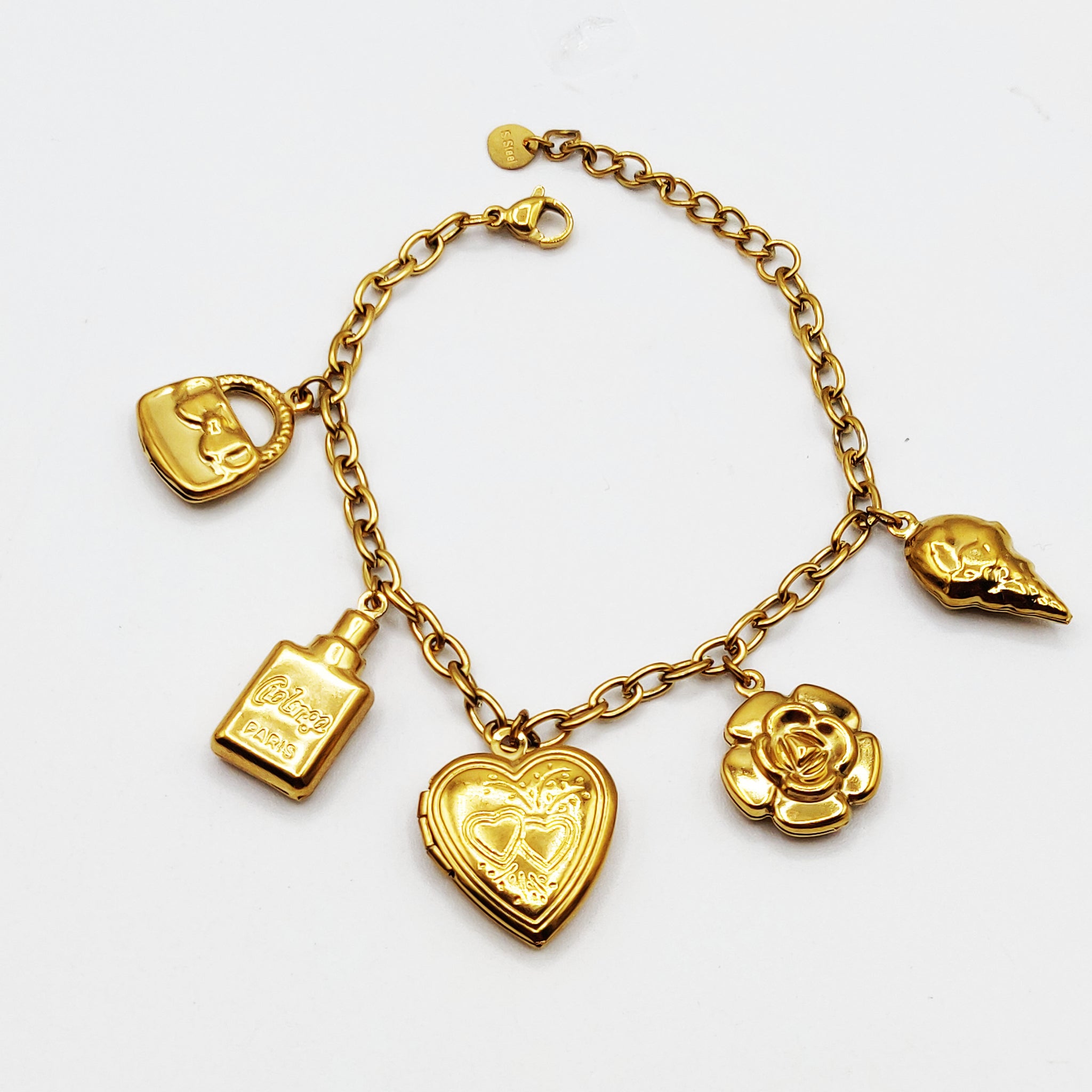 Bracelet Chaîne Bibelots Beauté et Coeurs Luxe