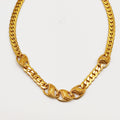 Collier Tresse Resserrée Pendentifs Ovales Orientaux Luxe