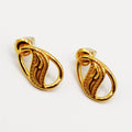 Boucles d'oreilles Tresse Resserrée Pendentifs Ovales Orientaux Luxe