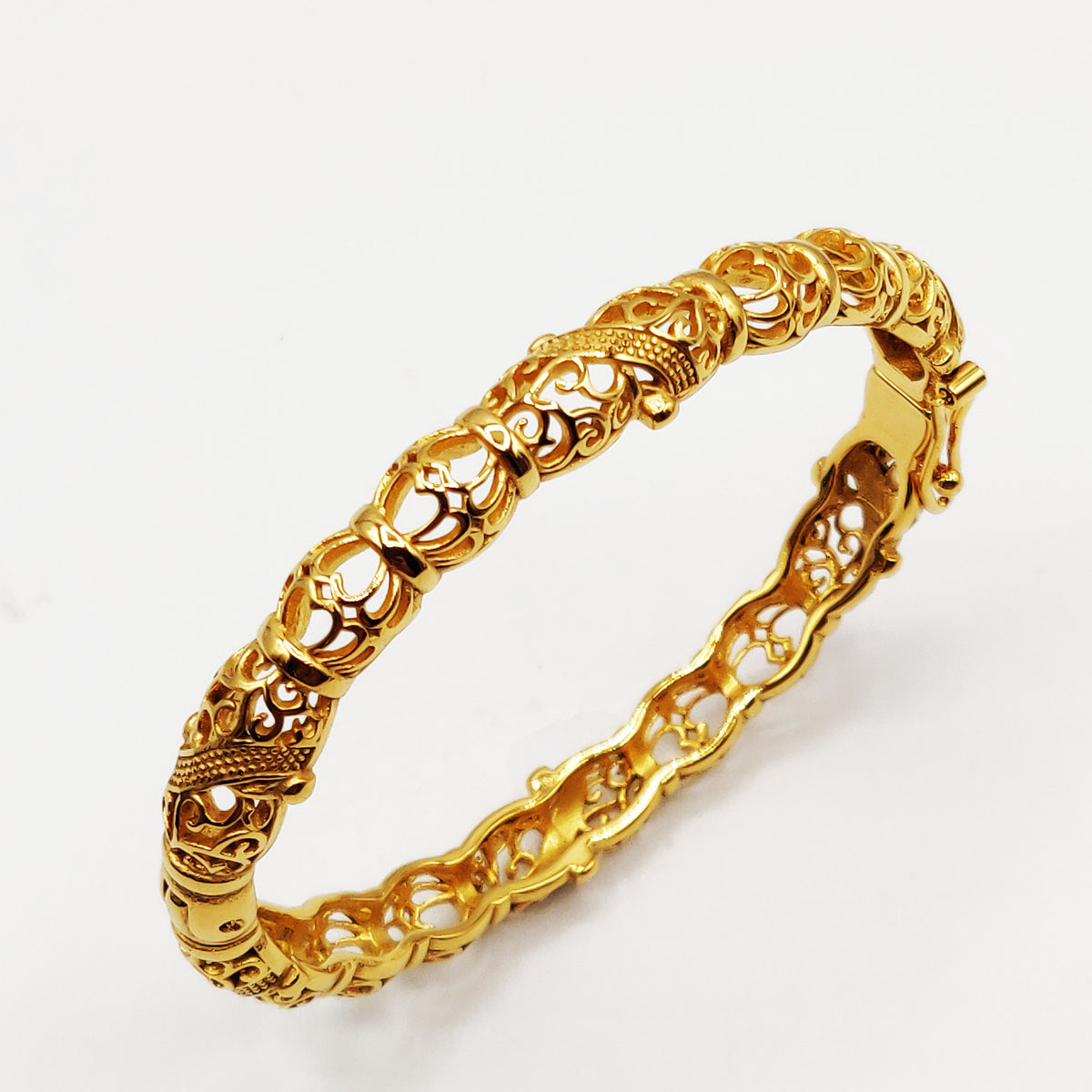 Bracelet Rigide Boules Motifs Orientaux Luxe