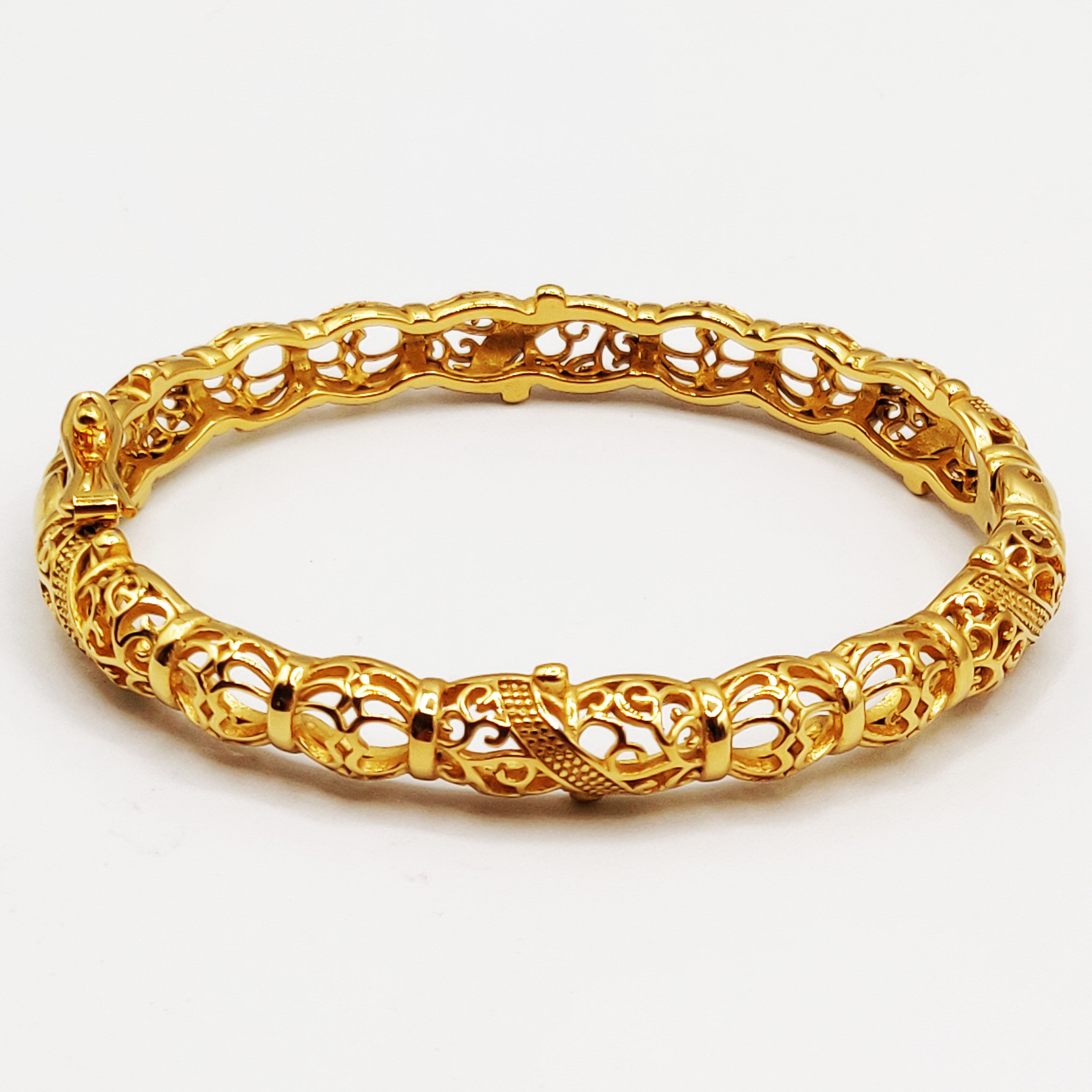 Bracelet Rigide Boules Motifs Orientaux Luxe