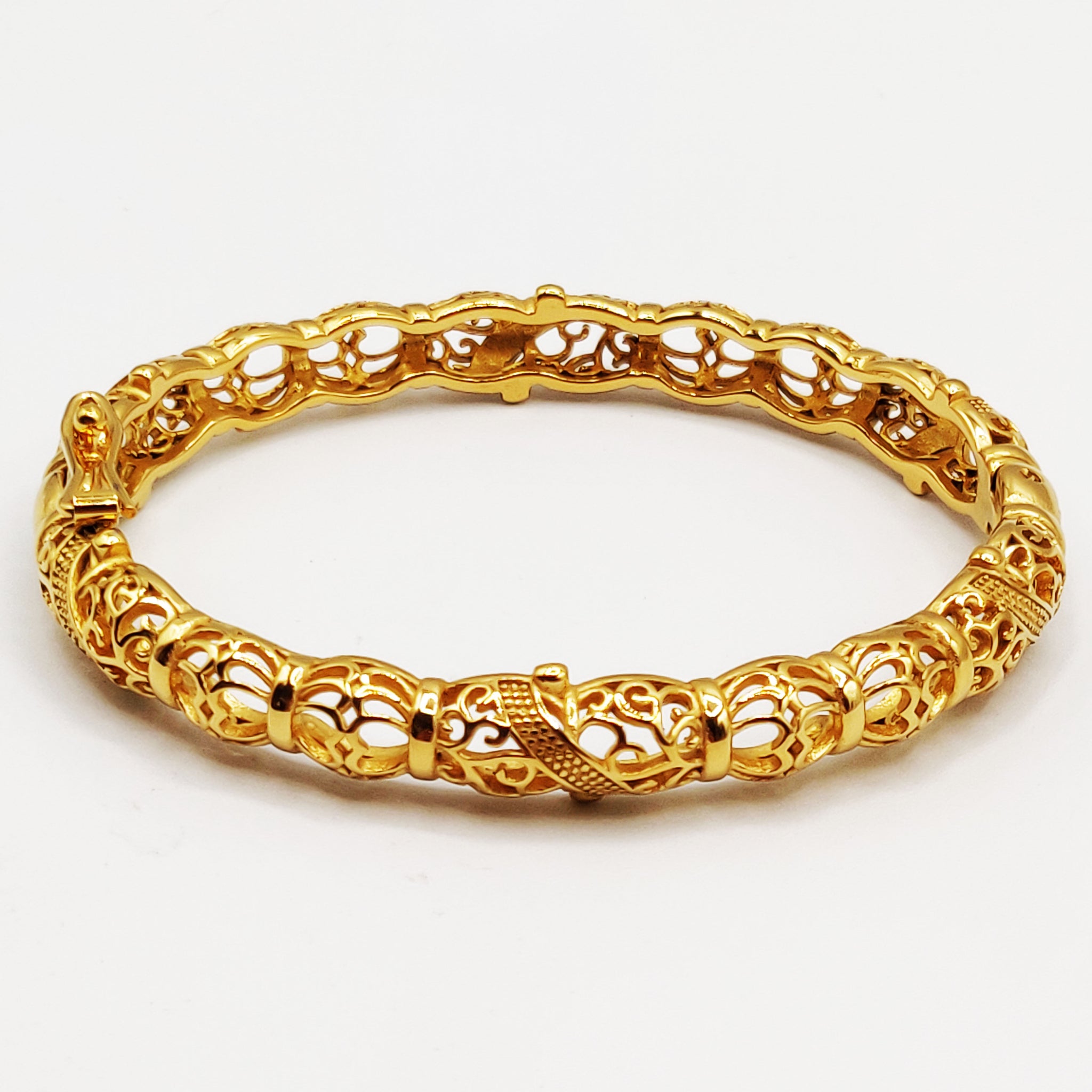 Bracelet Rigide Boules Motifs Orientaux Luxe