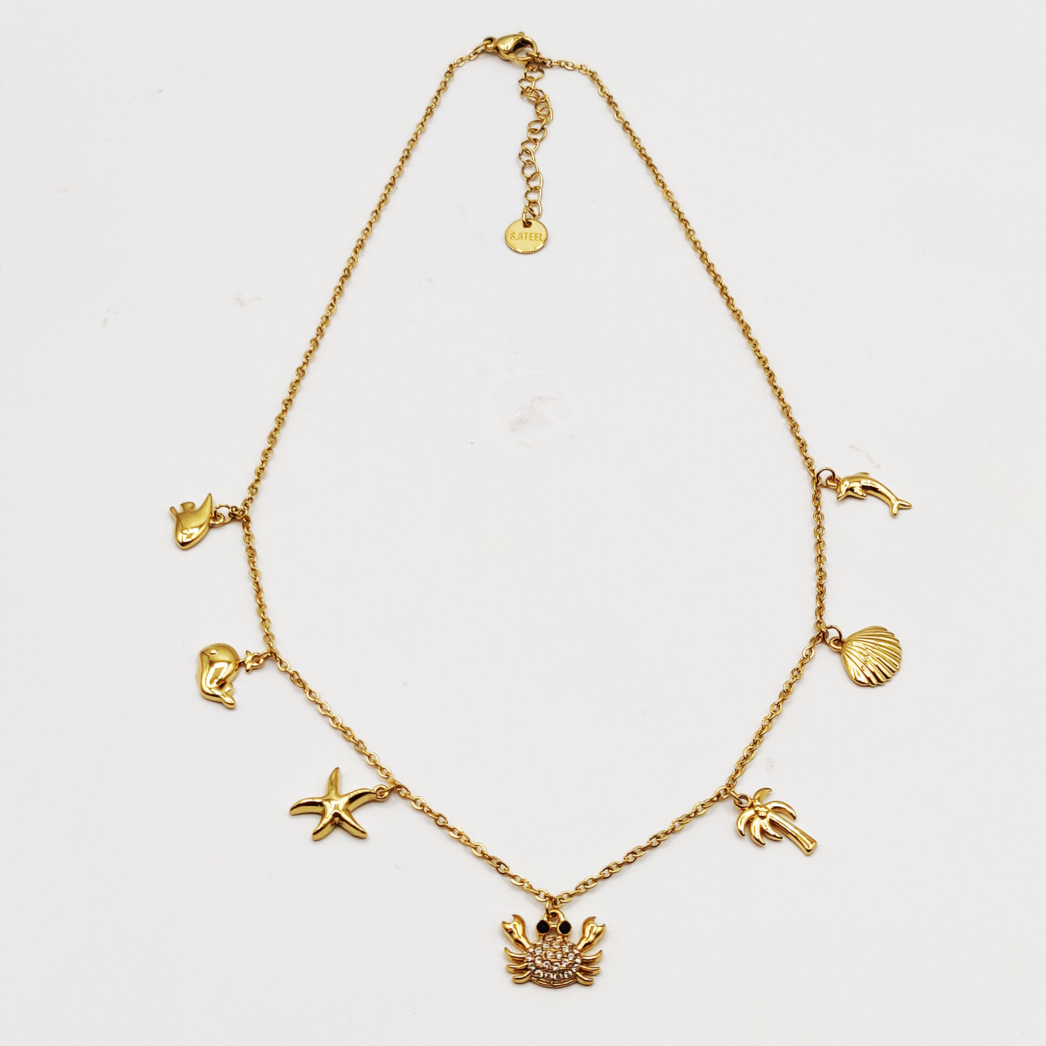 Collier Bibelots Crabe Cristaux Luxe