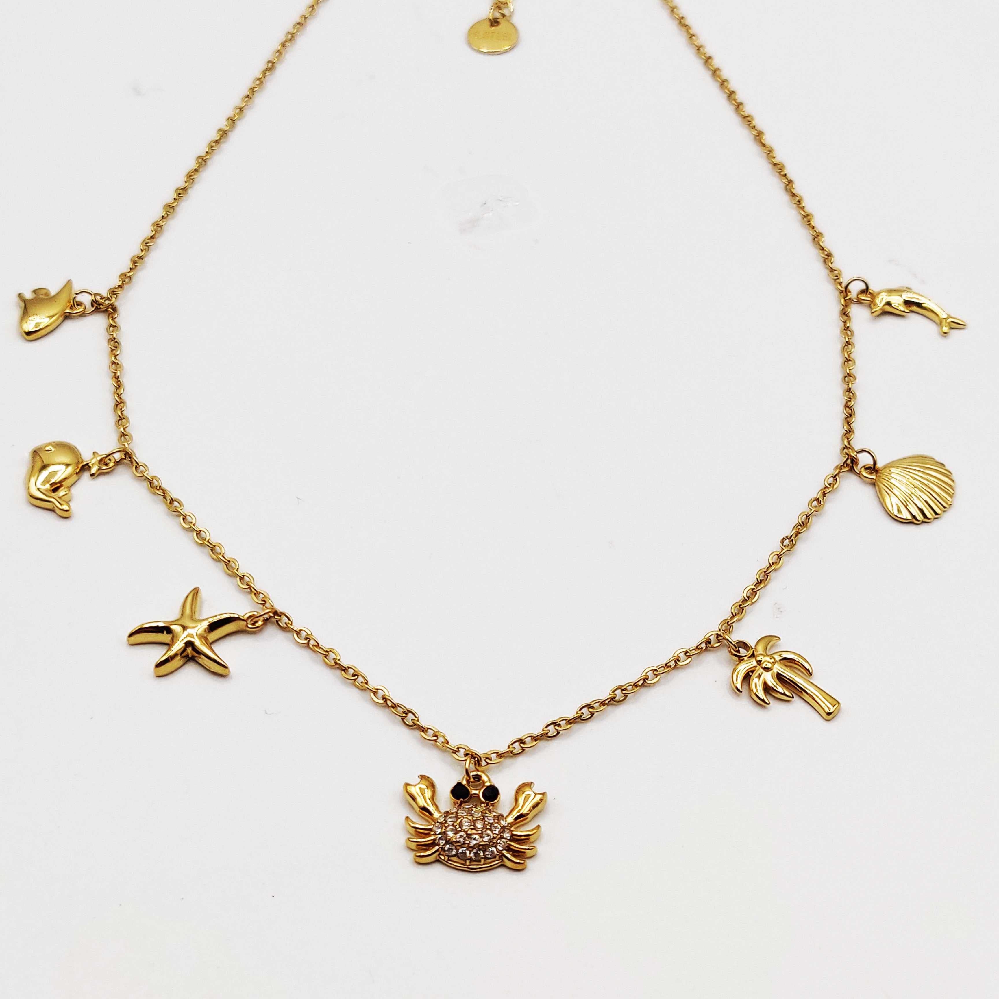 Collier Bibelots Crabe Cristaux Luxe