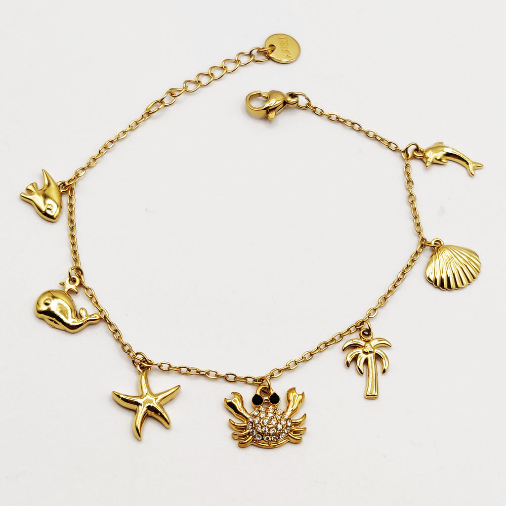 Bracelet Bibelots Crabe Cristaux Luxe