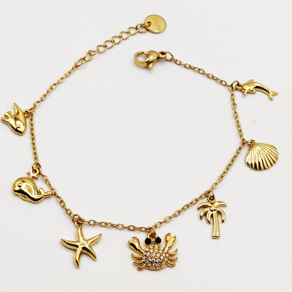 Bracelet Bibelots Crabe Cristaux Luxe