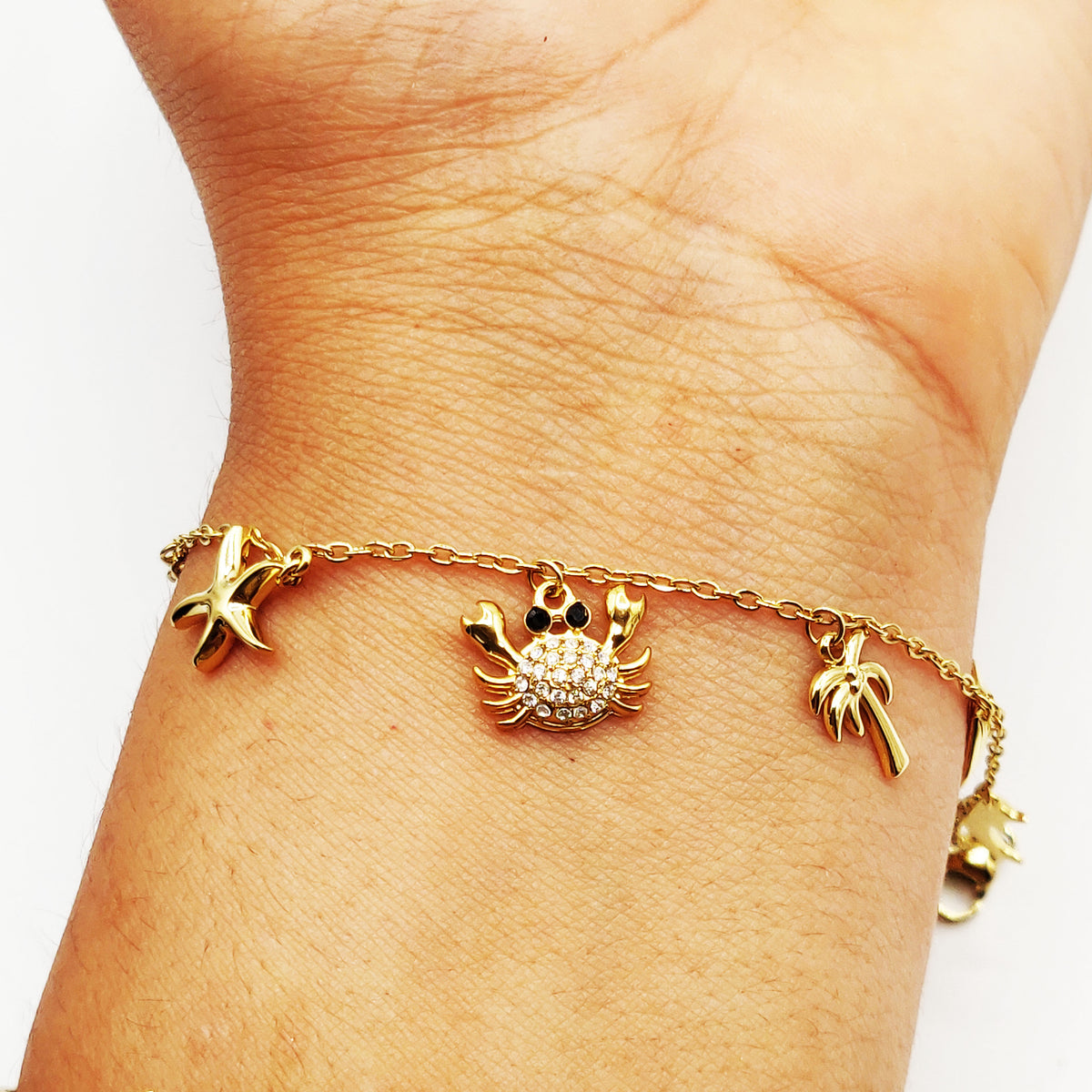 Bracelet Bibelots Crabe Cristaux Luxe