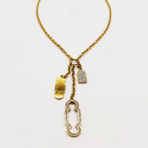 Collier Triple Pendentifs Bab El Mansour Luxe