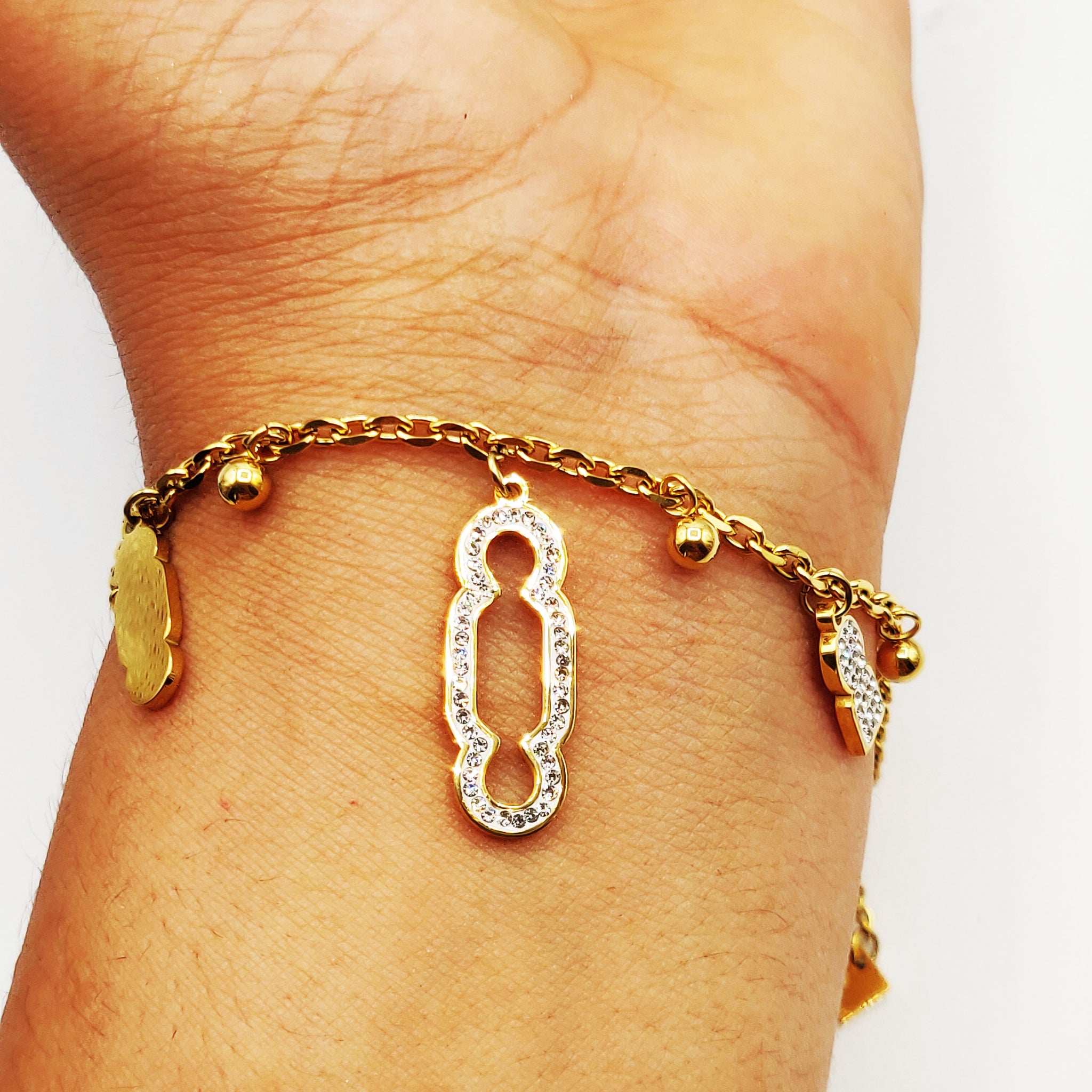 Bracelet Triple Pendentifs Bab El Mansour Luxe