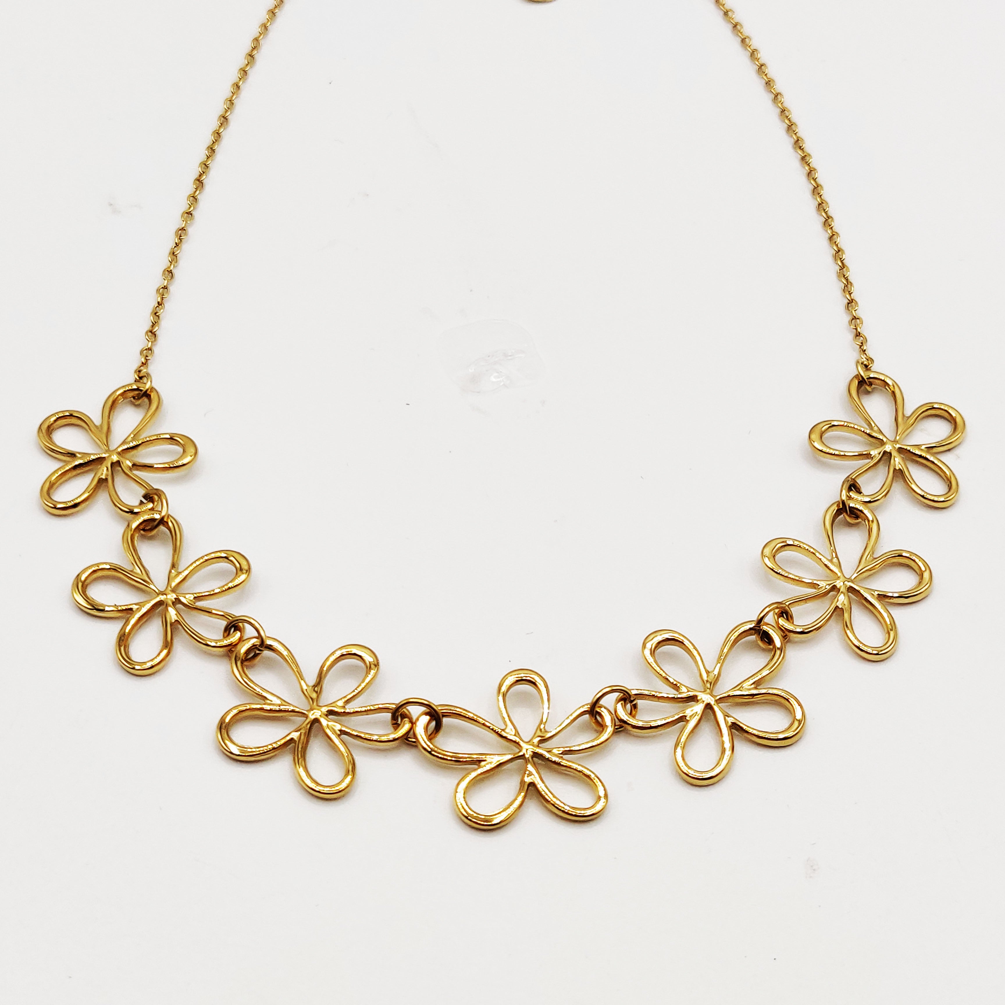 Collier Multi Fleurs Creuses Luxe