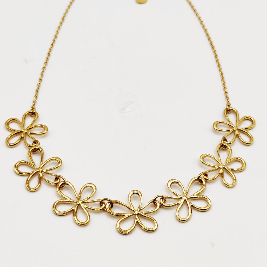 Collier Multi Fleurs Creuses Luxe