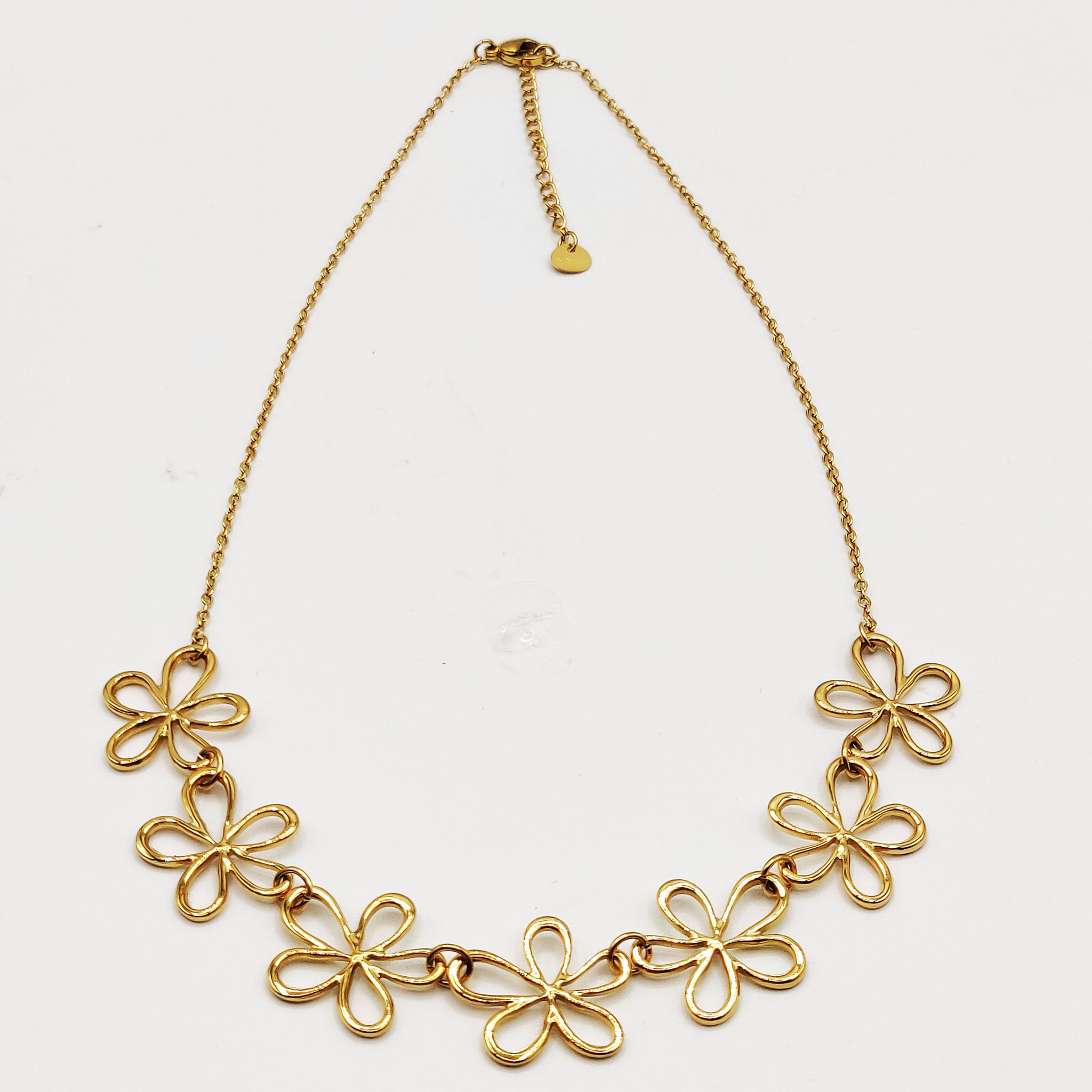 Collier Multi Fleurs Creuses Luxe