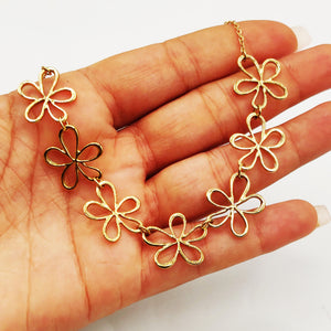 Collier Multi Fleurs Creuses Luxe