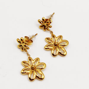 Boucles d'oreilles Multi Fleurs Creuses Luxe