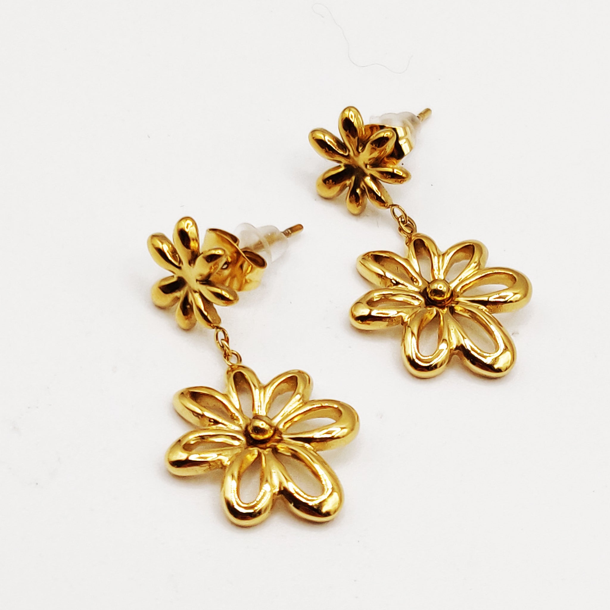 Boucles d'oreilles Multi Fleurs Creuses Luxe