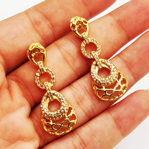 Boucles d'oreilles Goutte Orientale Infinity Luxe