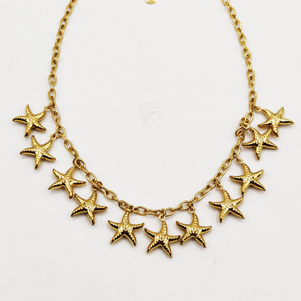 Collier Chaîne Bibelots Etoiles de Mer
