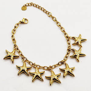 Bracelet Chaîne Bibelots Etoiles de Mer