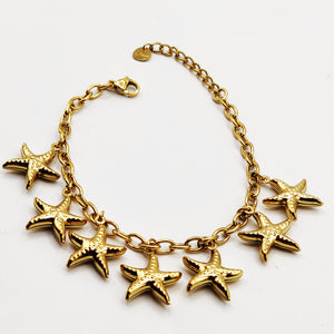 Bracelet Chaîne Bibelots Etoiles de Mer