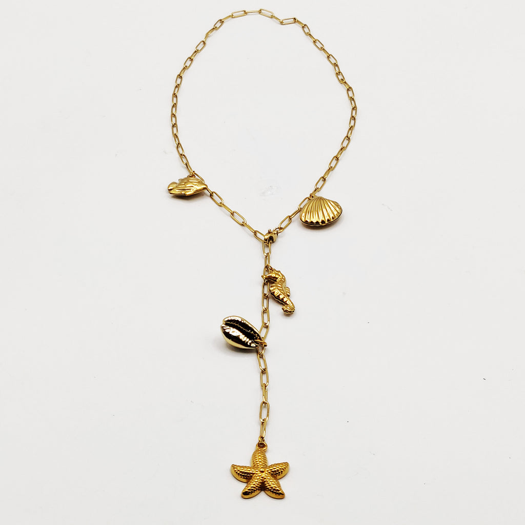 Collier Chaîne Coquillages Descendant