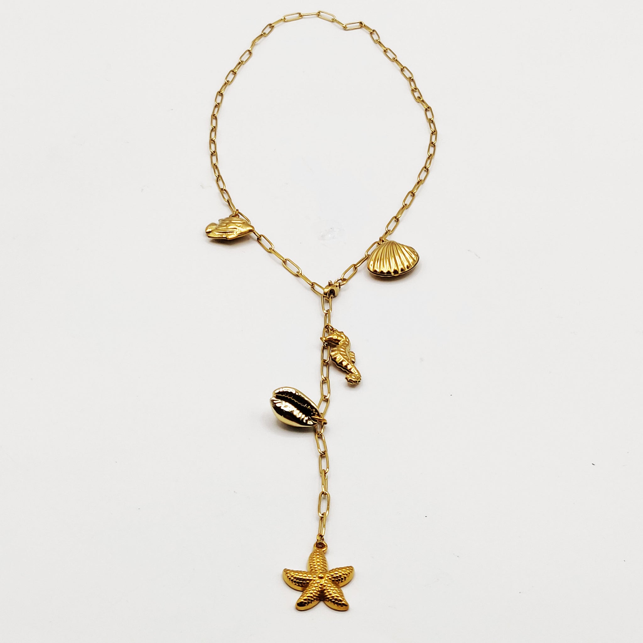 Collier Chaîne Coquillages Descendant