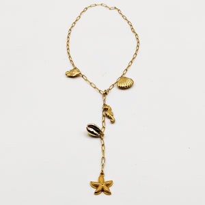 Collier Chaîne Coquillages Descendant