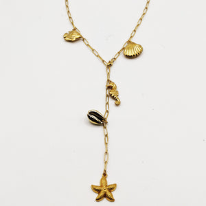 Collier Chaîne Coquillages Descendant