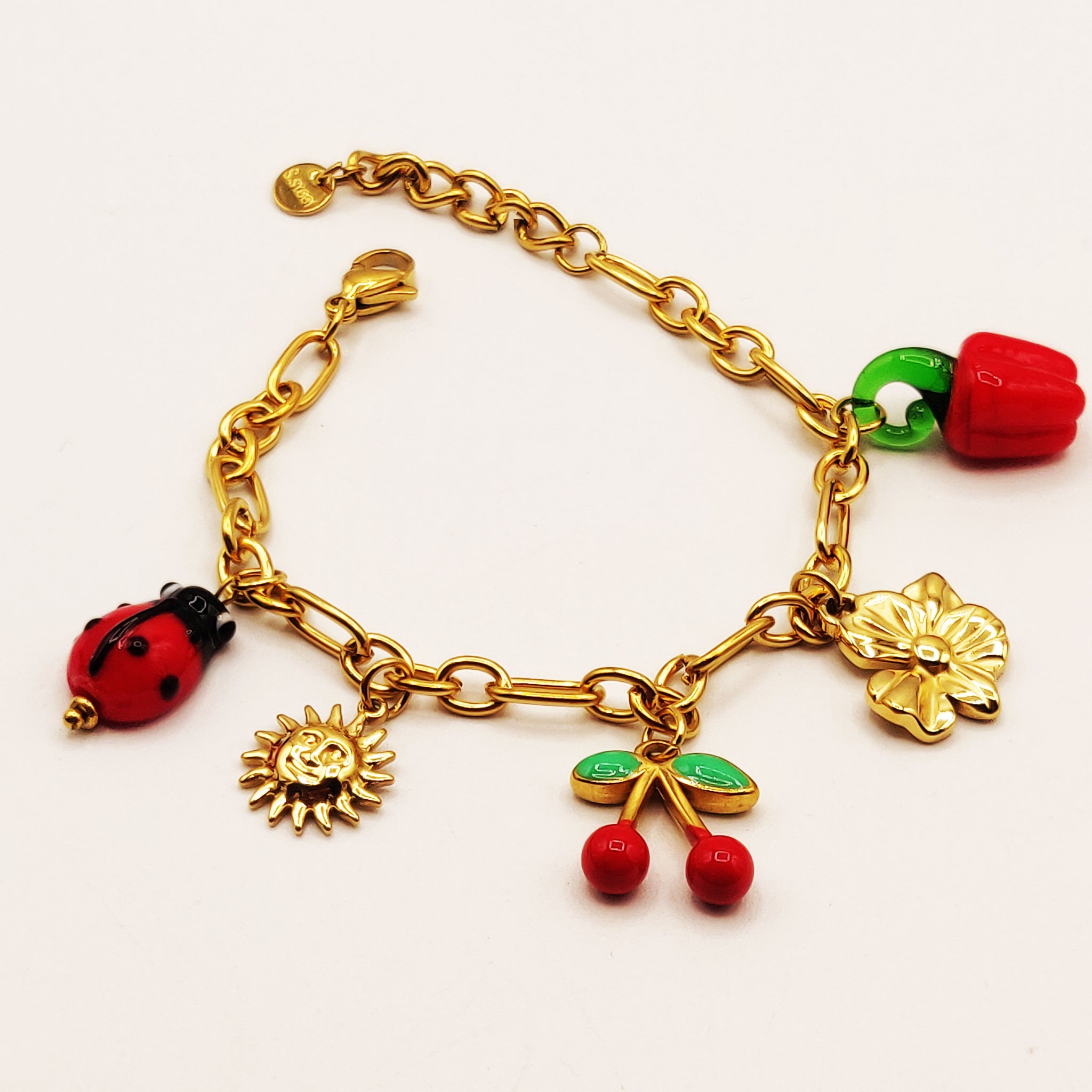 Bracelet Chaîne Bibelots Cerises et Soleils Luxe