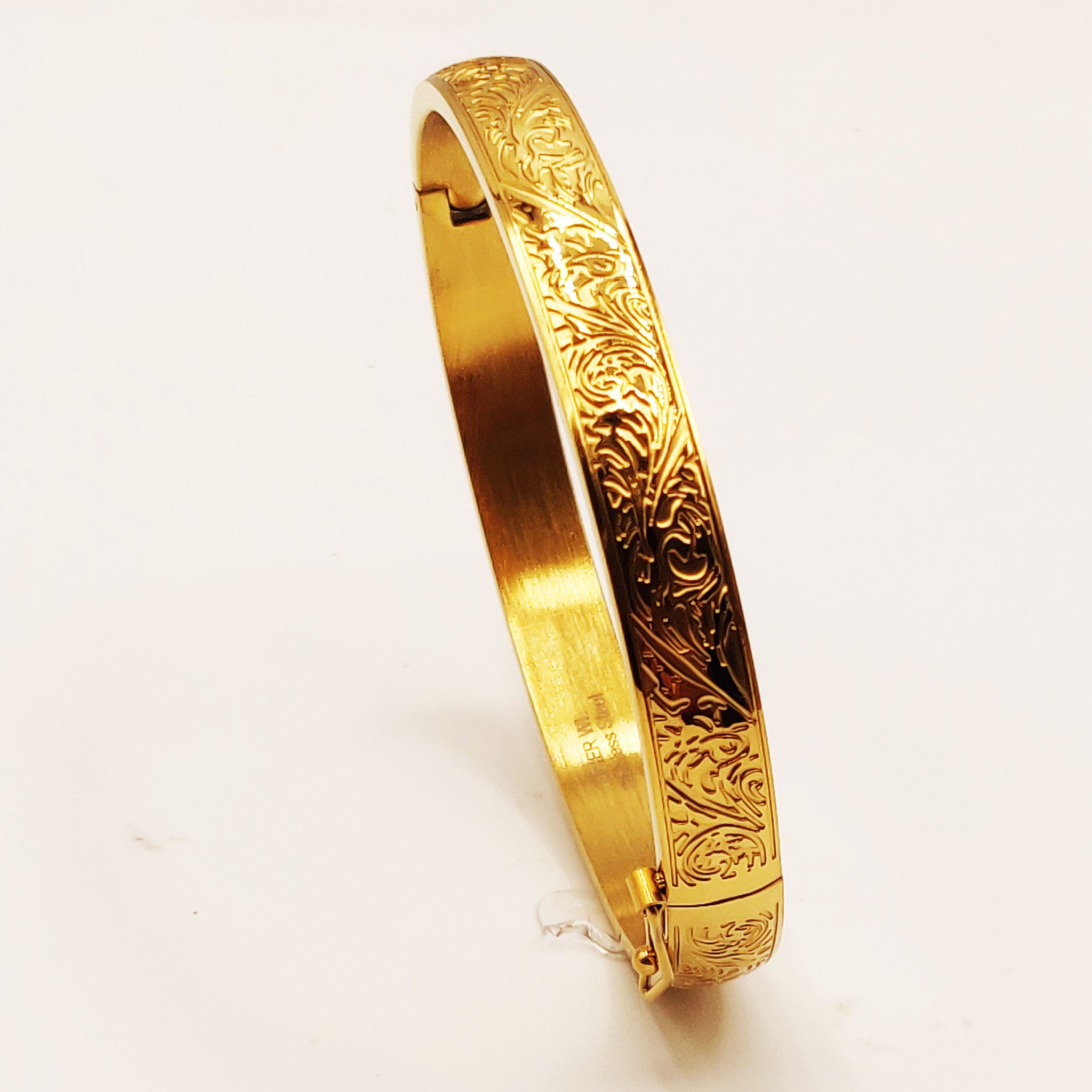 Bracelet Rigide Motifs Orientaux Gravés Luxe